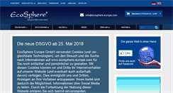 Desktop Screenshot of ecosphere-europe.com