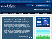 Tablet Screenshot of ecosphere-europe.com